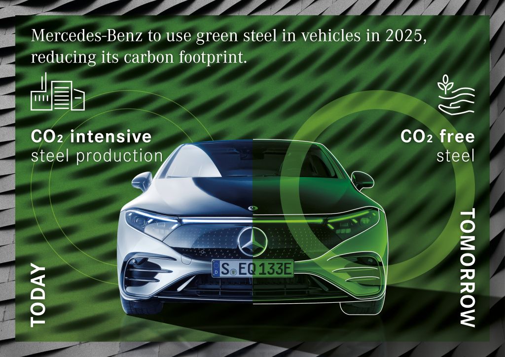 Mercedes-Benz utilizará acero verde en vehículos en 2025