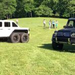 Mercedes G550 4×4 Squared y Jeep 6×6 en tira y afloja y drag racing