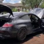 Mercedes-AMG C63 S quemado