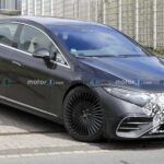 El Mercedes-AMG EQS se corrobora durante la prueba de conducción.