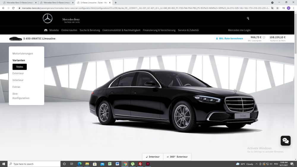 Configurador Mercedes Clase S