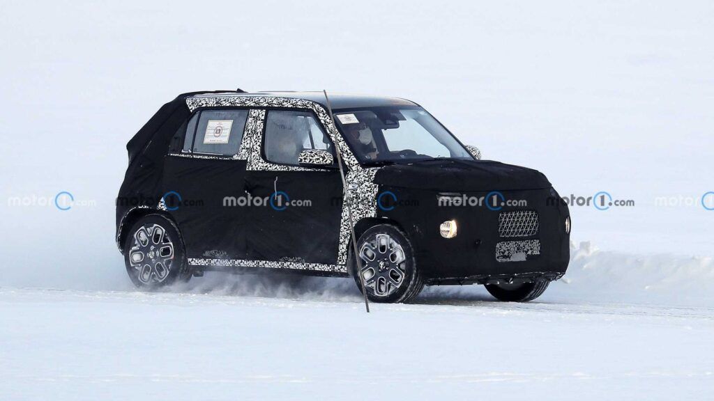 Cazado en la nieve durante la fase de prueba