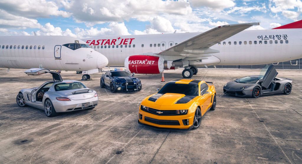 El Camaro, Aventador, SLS AMG y Mustang de Transformers aportan 2 millones de dólares