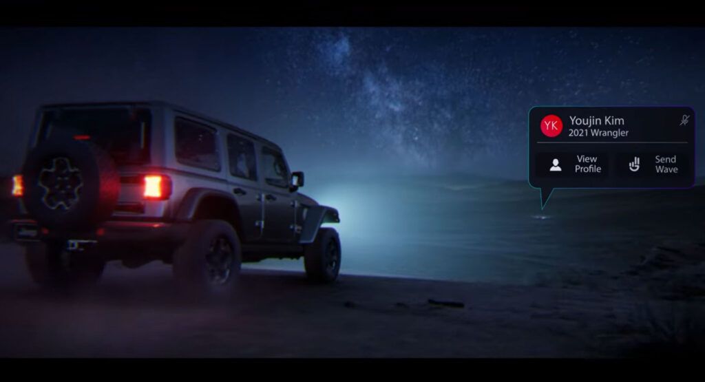 Jeep destaca nuevas características tecnológicas, incluida la pantalla de visualización frontal de realidad aumentada y el localizador todoterreno