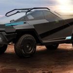 Thundertruck es un concepto de coche eléctrico salvaje que fue desarrollado por una empresa de publicidad con «alas de murciélago» solares