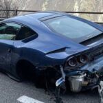 ¡Un Ferrari 812 Superfast se estrelló en el accidente!