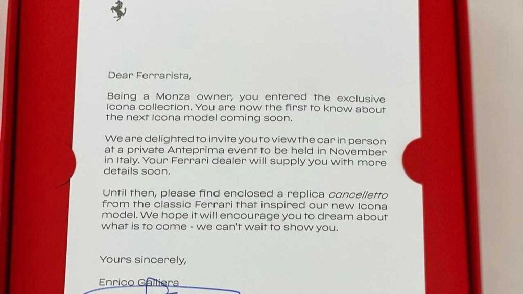 El nuevo Ferrari Icona se presentará en noviembre