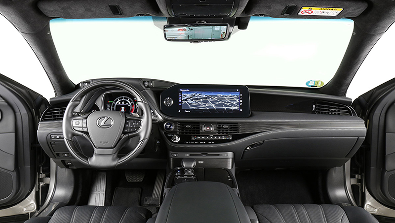 Lexus LS 500h (2021) - vista interior. 2021 Lexus ls fotos