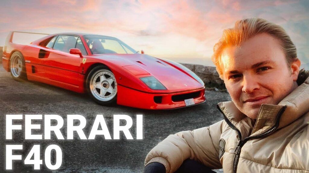 Rosberg conduce un Ferrari F40 para celebrar su éxito en YouTube