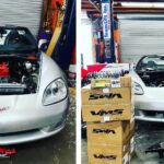 Este C6 Corvette tiene un motor K24 Honda turbo