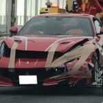 La cinta adhesiva definitivamente no solucionará el accidente del Ferrari F12tdf de Japón
