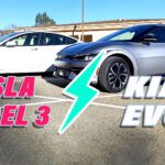 Vea el nuevo Kia EV6 junto con un Tesla Model 3 y vea cómo se comparan