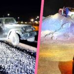 La policía de California y Nevada no tiene piedad de estos dos conductores de Jeep atrapados