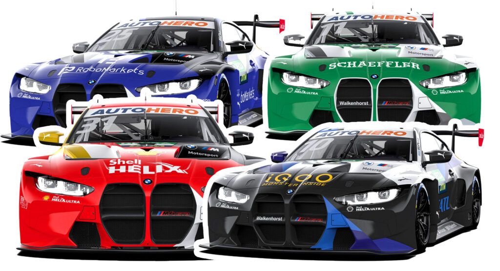 Los pilotos del BMW M4 GT3 muestran sus nuevos colores del campeonato DTM