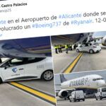 Renault Clio se estrella debajo de un Boeing 737 en un aeropuerto español