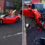 Mira un Ferrari SF90 Stradale que fue accidentalmente y abandonado