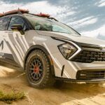 El Kia Sportage X-Pro listo para el rally camino al Rebelle Rally 2022