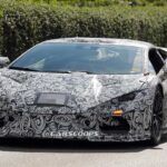 El prototipo del sucesor del Lamborghini Aventador 2024 se descompone, los fotógrafos espía se apresuran