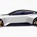 Este es un boceto oficial del Ford Mustang Sedan 2024, y nos encanta